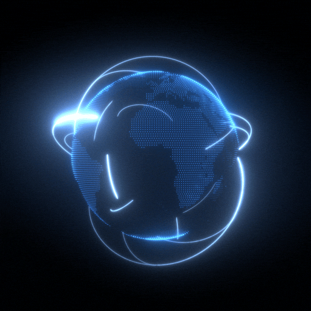 Animação de globo digital